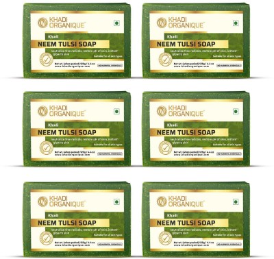 khadi ORGANIQUE Neem-Tulsi Soap Pack Of 6(6 x 125 g)