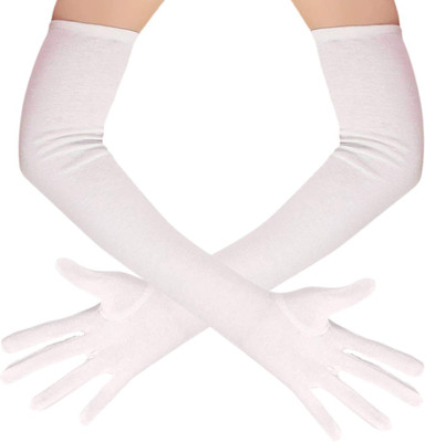Tridhara Cotton Arm Sleeve For Men & Women(Free, White)