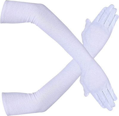 Cotson Sun UV Protection Riding Gloves(White)