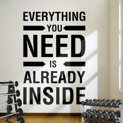 amazinghubsolution 75 cm a...needthegym Self Adhesive Sticker(Pack of 1)