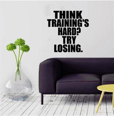 LYOMAN 59 cm THINKTRAING-BLK Self Adhesive Sticker(Pack of 1)