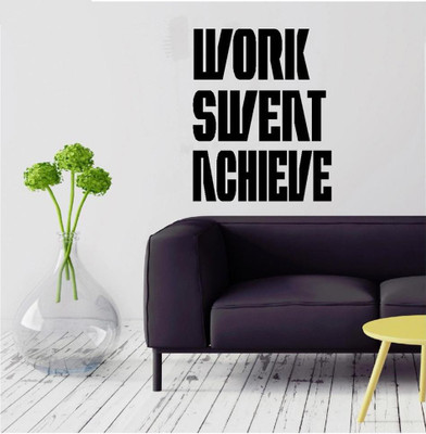 LYOMAN 59 cm WORK-BLK Self Adhesive Sticker(Pack of 1)
