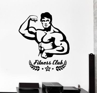 amazinghubsolution 70 cm a...menfittnessclub Self Adhesive Sticker(Pack of 1)