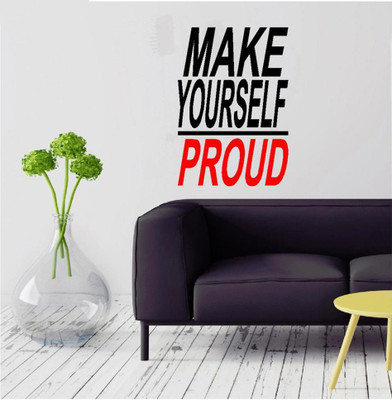 LYOMAN 59 cm MAKEYOU-BLKRED Self Adhesive Sticker(Pack of 1)