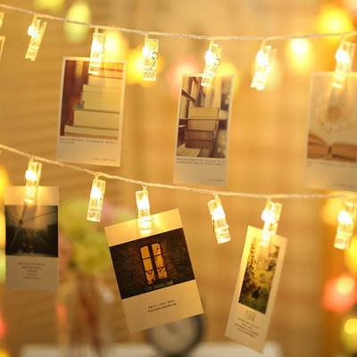 Hippity Hop Photo Clip 20 LED String Light for Home Decoration Yellow Pack of 1 Night Lamp(10 cm, White, Yellow)