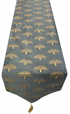 VIREO Grey 180 cm Table Runner(Polyester)