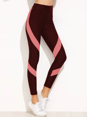 Neu Look Color Block Women Maroon Tights