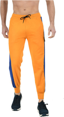 KAYU Solid Men Yellow Track Pants
