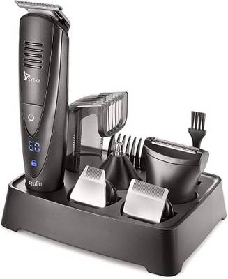 Syska HT4000K Aqua Trim Pro Styling Kit Runtime: 60 min Grooming Kit for Men  Runtime: 60 min Trimmer for Men  (Black)