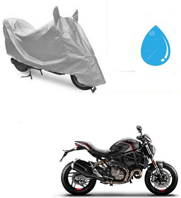 SRENTERPRISES Two Wheeler Cover for Ducati(Monster 82, Silver)