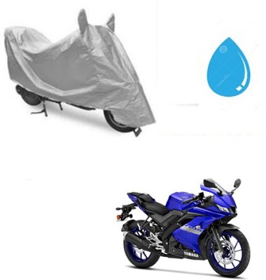 SRENTERPRISES Two Wheeler Cover for Yamaha(R15 V3, Silver)