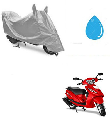 SRENTERPRISES Two Wheeler Cover for TVS(Wego, Silver)