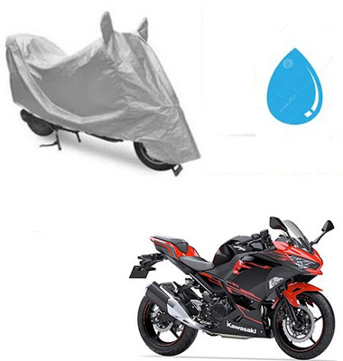 SRENTERPRISES Two Wheeler Cover for Kawasaki(Ninja 250, Silver)