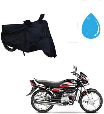 saanvi Waterproof Two Wheeler Cover for Hero(CD deluxe, Black)