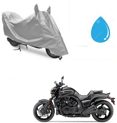 SRENTERPRISES Two Wheeler Cover for Yamaha(VMAX, Silver)