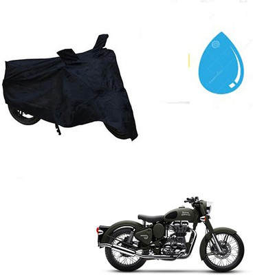Mdstar Waterproof Two Wheeler Cover for Royal Enfield(Battle, Black)