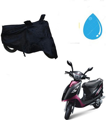 saanvi Waterproof Two Wheeler Cover for TVS(Scooty Streak, Black)
