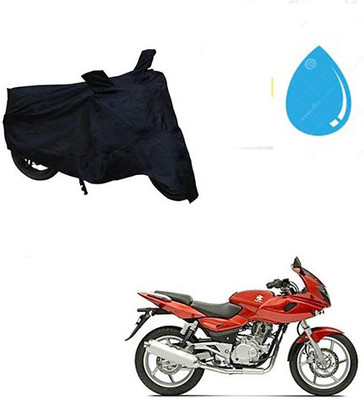 saanvi Waterproof Two Wheeler Cover for Bajaj(Pulsar 220 DTS-i, Black)