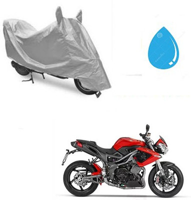 SRENTERPRISES Two Wheeler Cover for DSK Benelli(TNT R, Silver)