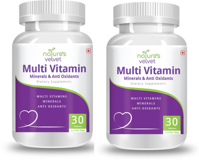 Natures Velvet Lifecare Multivitamins, Minerals and Antioxidants 30 Tablets - Pack of 2(2 x 30 No)