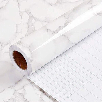Medbay Vinyl Architecture White Wallpaper(L x W: 300 cm x 45 cm)