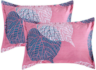 VAS COLLECTIONS Cotton Pillows Cover(50 cm*76 cm, Pack of 2, Pink)