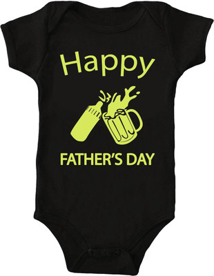FUNCART Baby Boys & Baby Girls Black Bodysuit