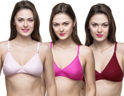 Docare Women Full Coverage Non Padded Bra(Pink, Pink, Maroon)