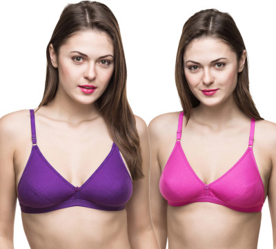 Docare Women Full Coverage Non Padded Bra(Purple, Pink)