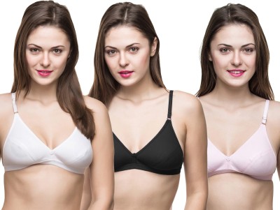 Docare Women Full Coverage Non Padded Bra(White, Black, Pink)