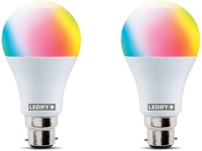 LEDIFY 9 W Round B22 LED Bulb(Multicolor, Pack of 2)