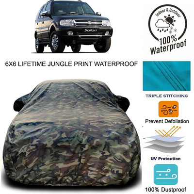 MoTRoX Car Cover For Tata Safari (With Mirror Pockets)(Multicolor)