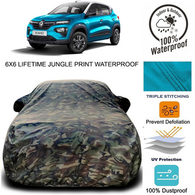 APNEK Car Cover For Renault Kwid (With Mirror Pockets)(Green)