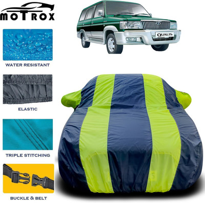 MoTRoX Car Cover For Toyota Qualis (With Mirror Pockets)(Green)