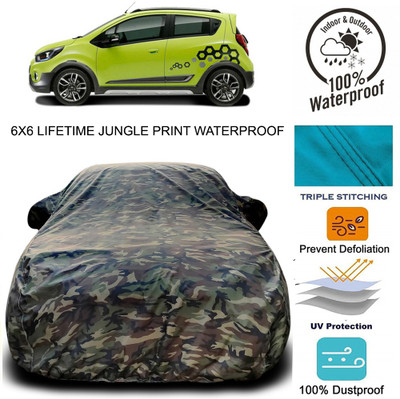 NUMBOR ONE Car Cover For Chevrolet Beat (With Mirror Pockets)(Multicolor)