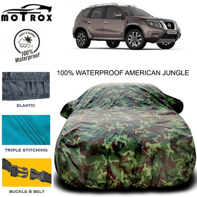 MoTRoX Car Cover For Nissan Terrano (With Mirror Pockets)(Green)