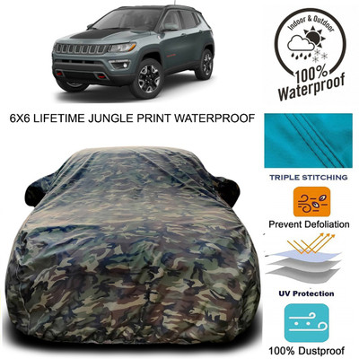 NUMBOR ONE Car Cover For Jeep Jeep (With Mirror Pockets)(Green)