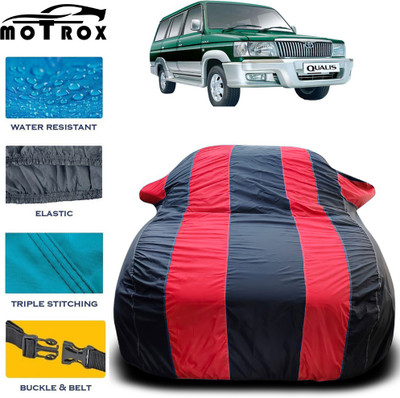 MoTRoX Car Cover For Toyota Qualis (With Mirror Pockets)(Red)