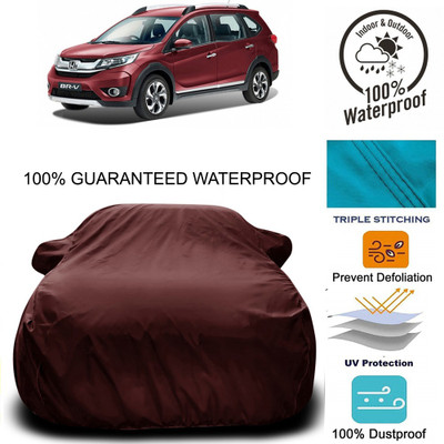 MoTRoX Car Cover For Honda BRV (With Mirror Pockets)(Maroon)
