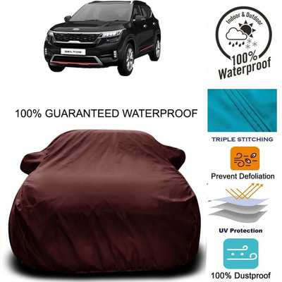 ProRox Car Cover For Kia SELTOS (With Mirror Pockets)(Maroon)