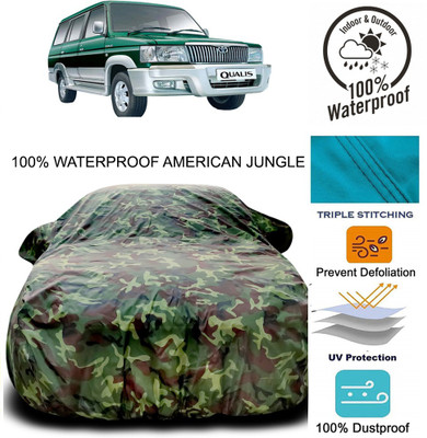 MoTRoX Car Cover For Toyota Qualis (With Mirror Pockets)(Multicolor)