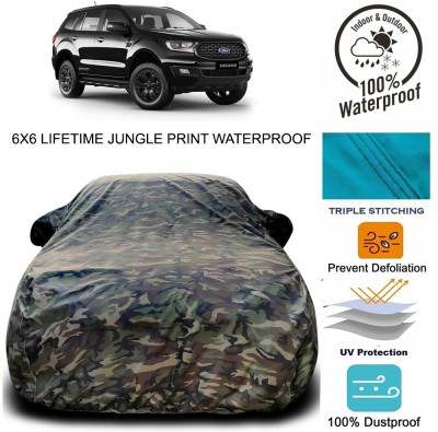 NUMBOR ONE Car Cover For Ford Endeavour (With Mirror Pockets)(Multicolor)