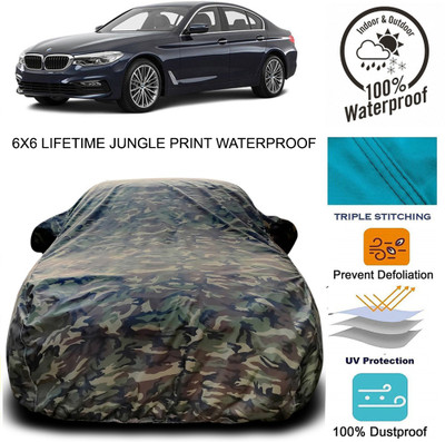 Gavya Car Cover For BMW 5 Series (With Mirror Pockets)(Green)
