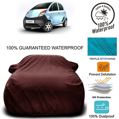 MoTRoX Car Cover For Tata Nano (With Mirror Pockets)(Maroon)