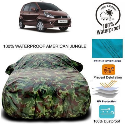 MoTRoX Car Cover For Maruti Suzuki Zen Estilo (With Mirror Pockets)(Brown, Green)