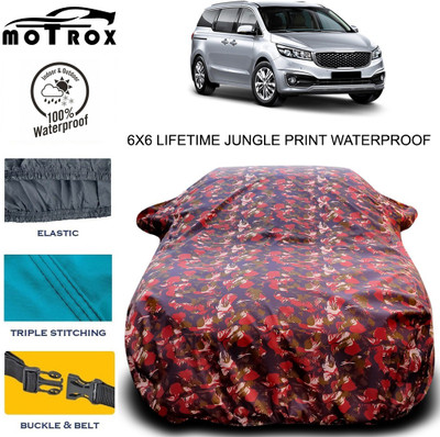 MoTRoX Car Cover For Kia Carnival (With Mirror Pockets)(Green)