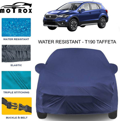 MoTRoX Car Cover For Maruti Suzuki S-Cross (With Mirror Pockets)(Blue)