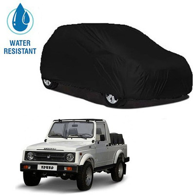 Motoren Car Cover For Maruti Suzuki Gypsy King (With Mirror Pockets)(Black, For 2013 Models)