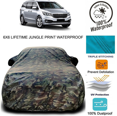 MoTRoX Car Cover For Kia Carnival (With Mirror Pockets)(Green)