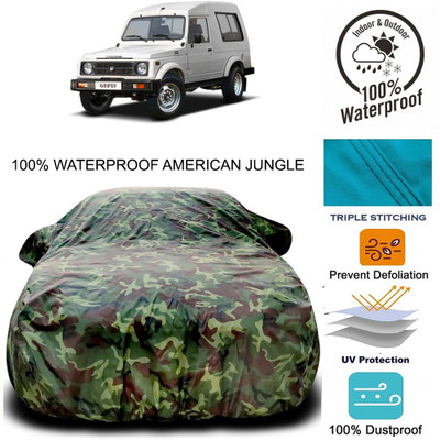 NUMBOR ONE Car Cover For Maruti Suzuki Gypsy (With Mirror Pockets)(Multicolor)